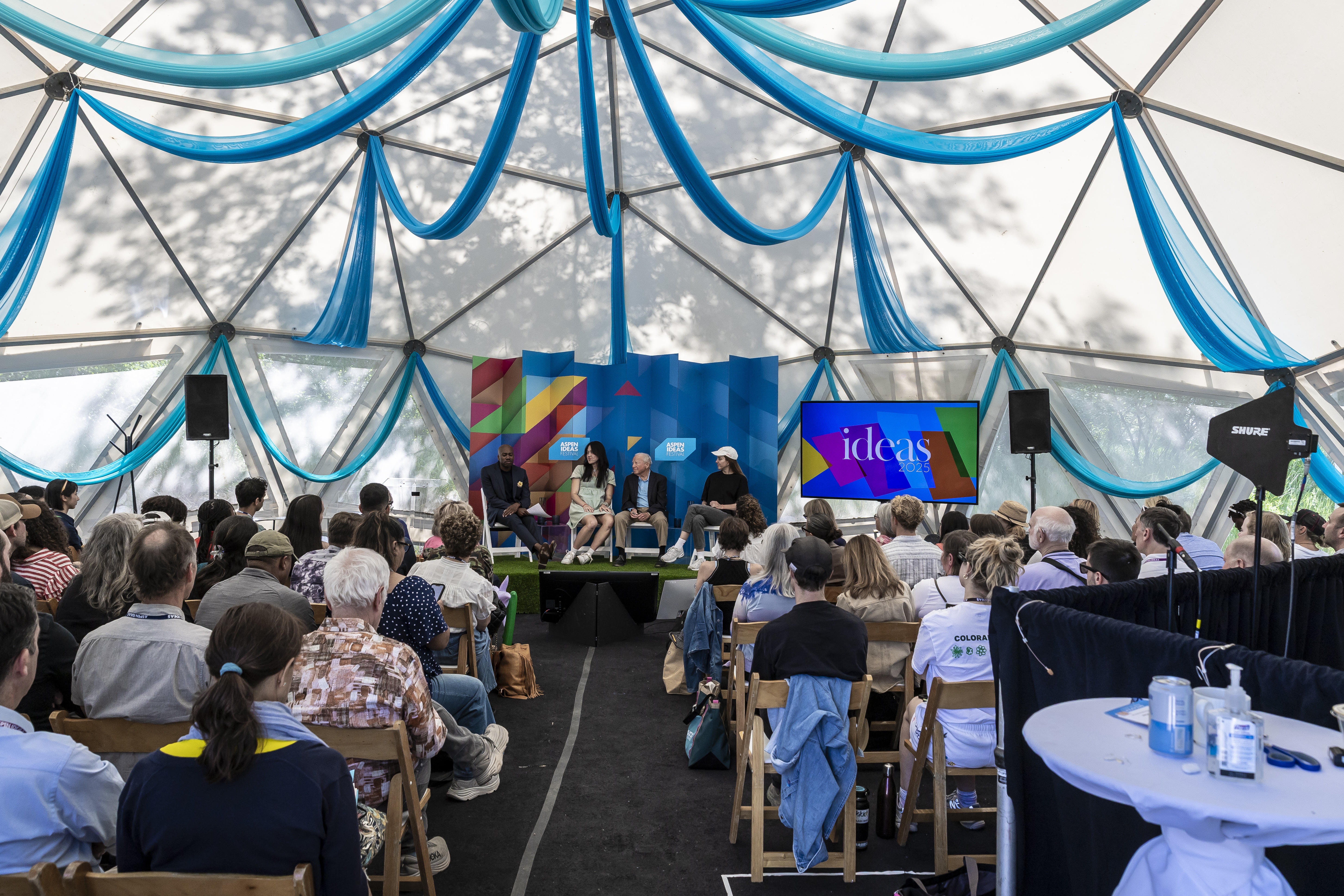 Sam Sanders, Heidi Erwin, Stuart Brown, and Cj Hendry at the Aspen Ideas Festival.