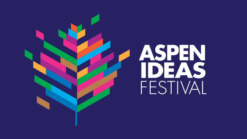 Aspen Ideas Festival logo: abstract, colorful tree.